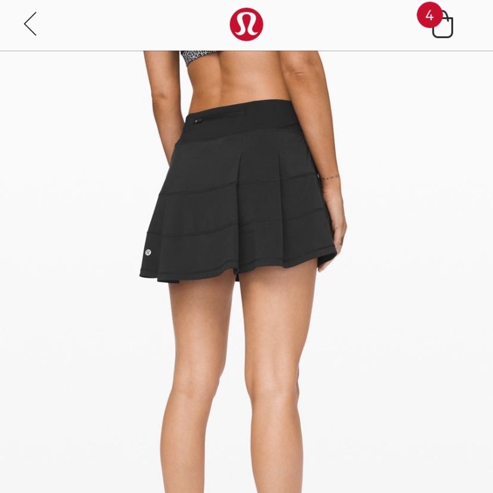 NWT sold out lululemon pace rival skirt. Black.